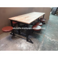 10 seater industrial cast iron canteen table